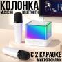 Беспроводная Bluetooth колонка с RGB подсветкой и 2 караоке микрофонами Music Hi