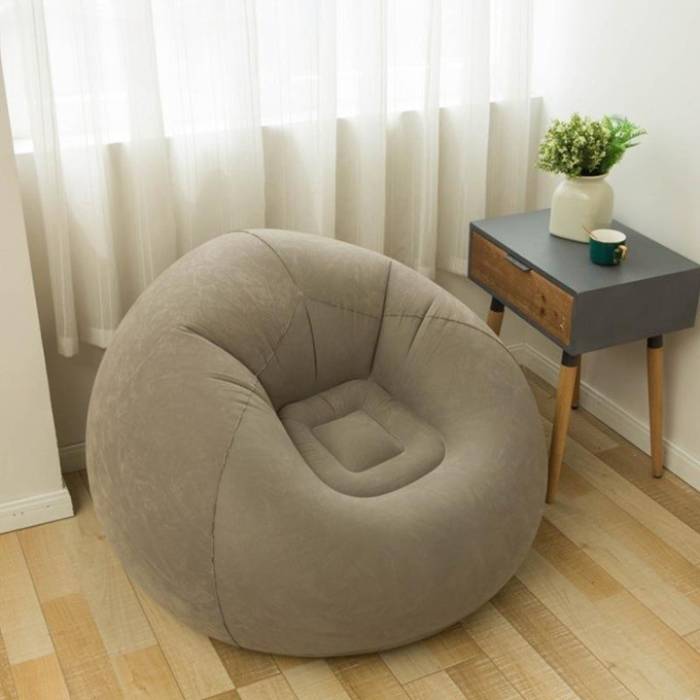 Надувне крісло 110х110х85 см з флокованим покриттям Sofa XL-1133