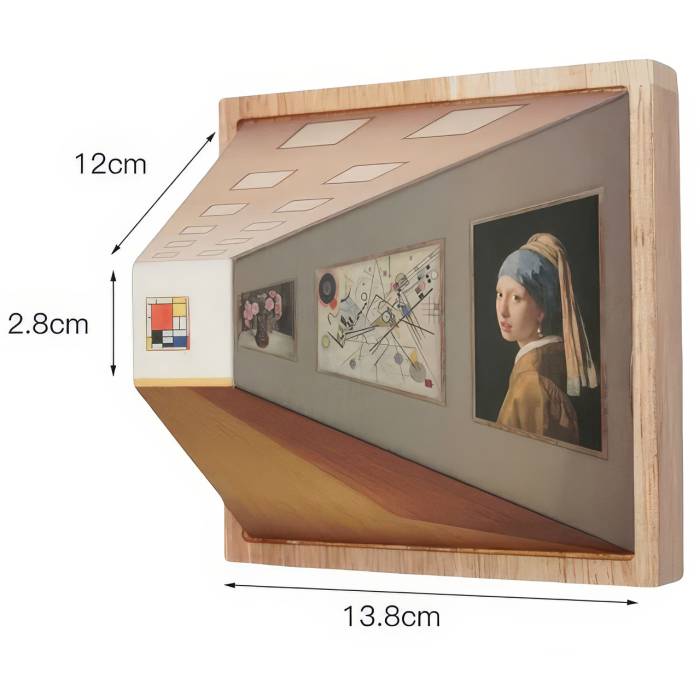 Настінний світильник-нічник 13.8x13.8x12 см з ефектом 3D ілюзії Naked Eye 3D Vision
