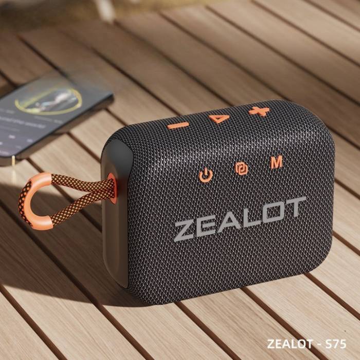 Компактная беспроводная Bluetooth колонка Zealot S75 Портативная водонепроницаемая Bluetooth колонка