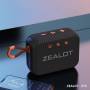 Компактная беспроводная Bluetooth колонка Zealot S75 Портативная водонепроницаемая Bluetooth колонка