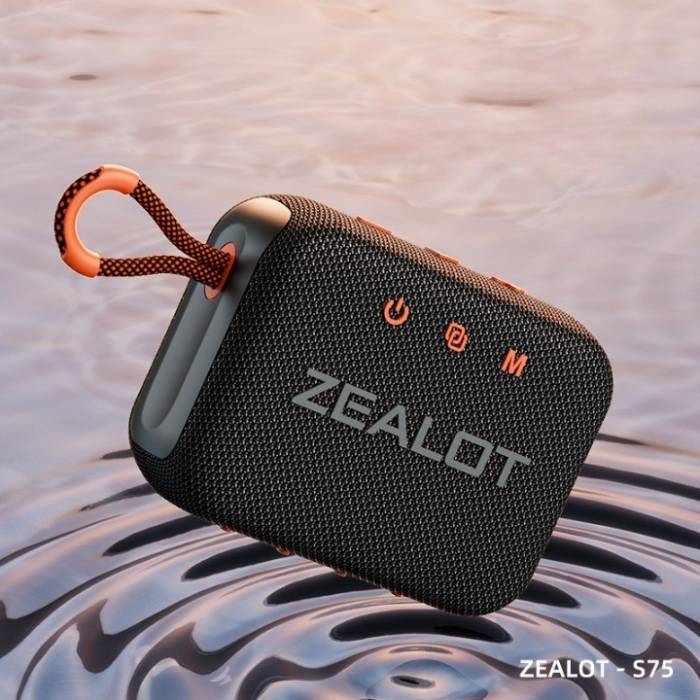 Компактная беспроводная Bluetooth колонка Zealot S75 Портативная водонепроницаемая Bluetooth колонка