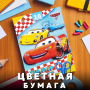 Кольоровий односторонній папір на 16 аркушів для творчості А4/А3 книжкою "Коленкор"