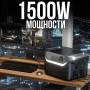 Зарядна станція 1500 W 768Wh з дисплеєм, 2 LED лампами та бездротовим заряджанням ALFARID