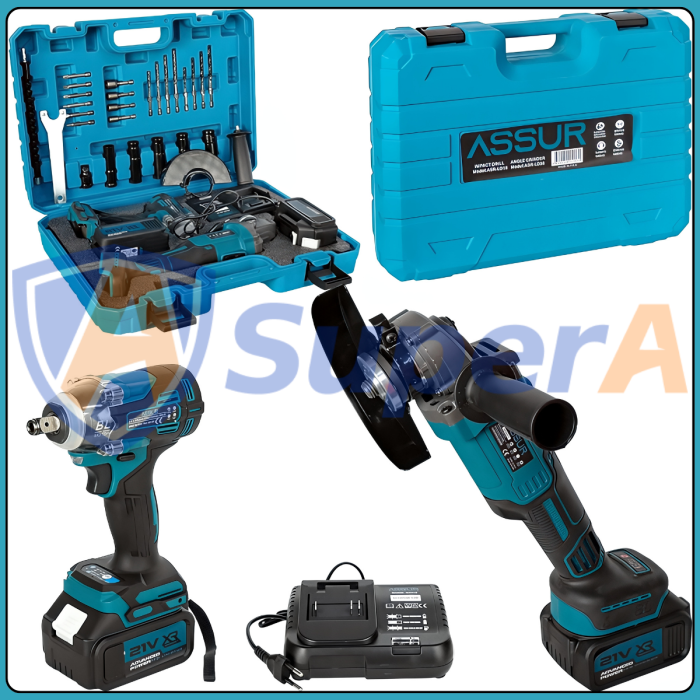 Аккумуляторный Гайковерт с Болгаркой ASSUR ASR1017 21V в кейсе
