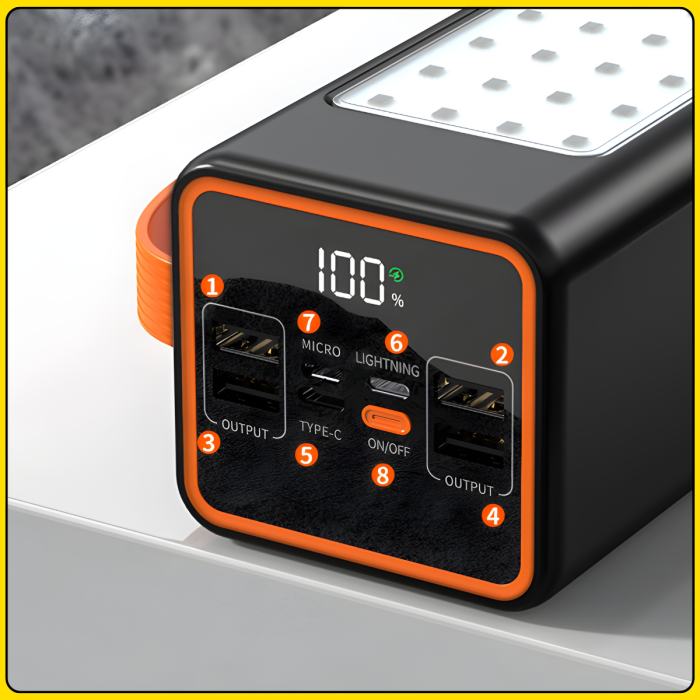 Повербанк 100000 mAh с LED-фонариком и быстрой зарядкой Hoco JA88A 22.5W