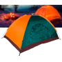 Намет туристичний 1-місний 2x1 м Easy-Camp Намет з москітною сіткою Зелено-оранжева