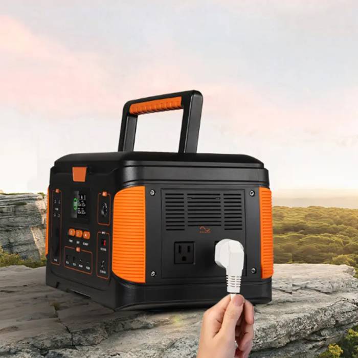 Портативна електростанція з виходами та розетками USB Type-C DC на 500 W та ліхтариком 140400мА·ч Wimpex WX1437