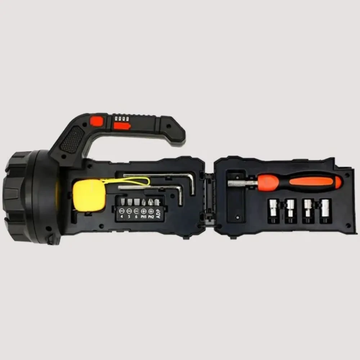 Акумуляторний ручний ліхтарик Tool Light HM-7729G  Світлодіодний ліхтарик з набором інструментів