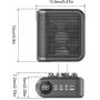 Керамічний обігрівач на 800Вт з поворотною вилкою та дисплеєм Warm air blower 032 Чорний