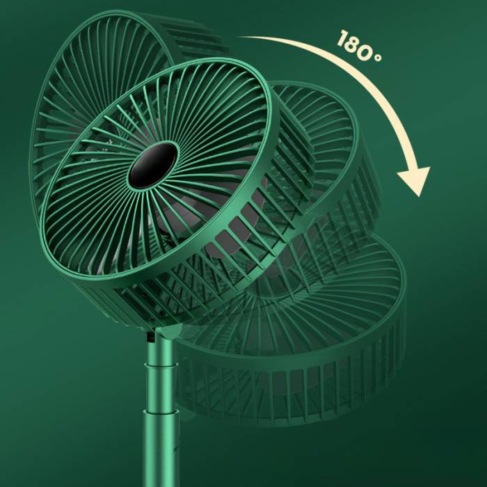 Вентилятор настольный с телескопической ножкой и питанием от USB Folding Storage Fan Зеленый