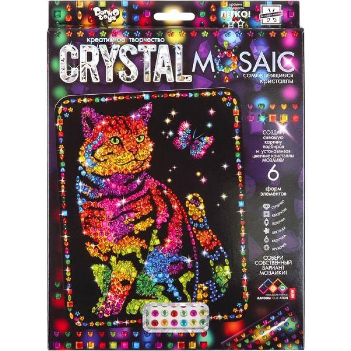 Набір для картини із мозаїки із кристалами Crystal Mosaic"CRM-01-01/10 ДТ-ТО-09-08 в упаковці 1 шт