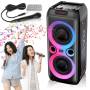 Колонка Bluetooth 20Вт с караоке микрофоном и пультом управления и подсветкой TTD-2809