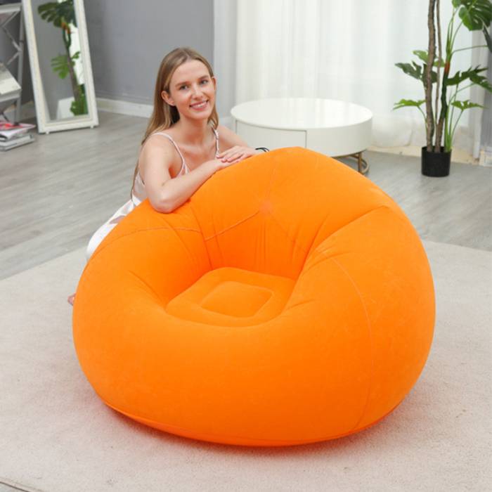 Надувне крісло 110х110х85 см з флокованим покриттям Sofa XL-1133