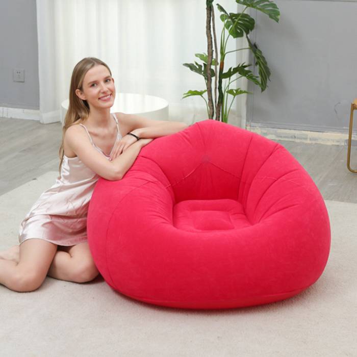 Надувне крісло 110х110х85 см з флокованим покриттям Sofa XL-1133