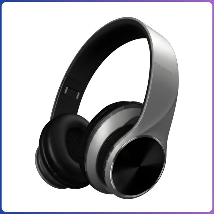 Беспроводные Bluetooth наушники накладные с микрофоном ST-57 Стильные аккумуляторные наушники Серебристий