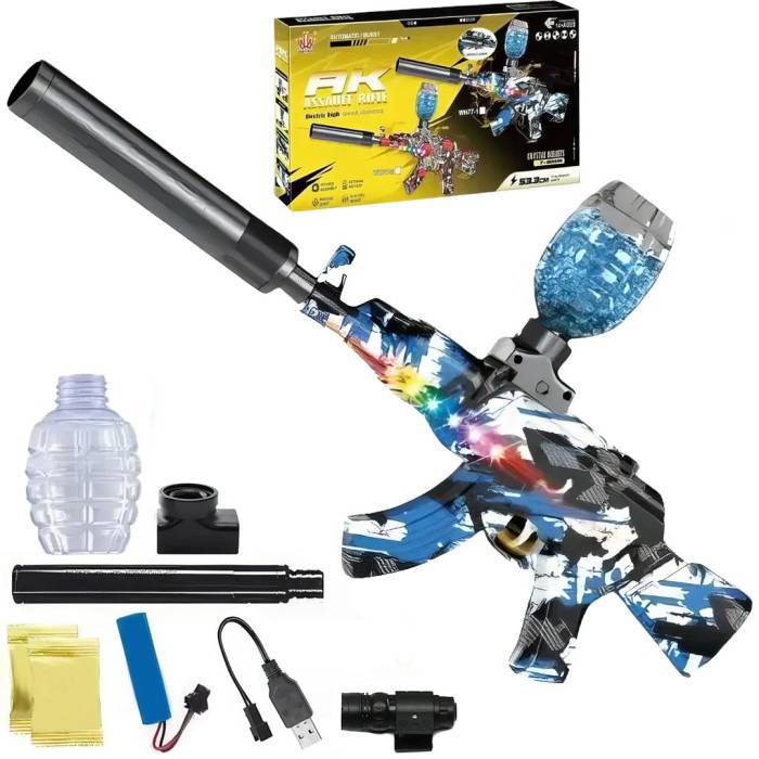 Автомат на орбизах аккумуляторный с световыми эффектами GUN TOYS WH77 Орбибольный автомат на гелевых шариках