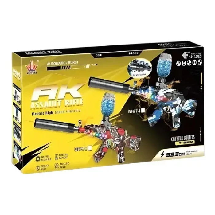Автомат на орбизах аккумуляторный с световыми эффектами GUN TOYS WH77 Орбибольный автомат на гелевых шариках