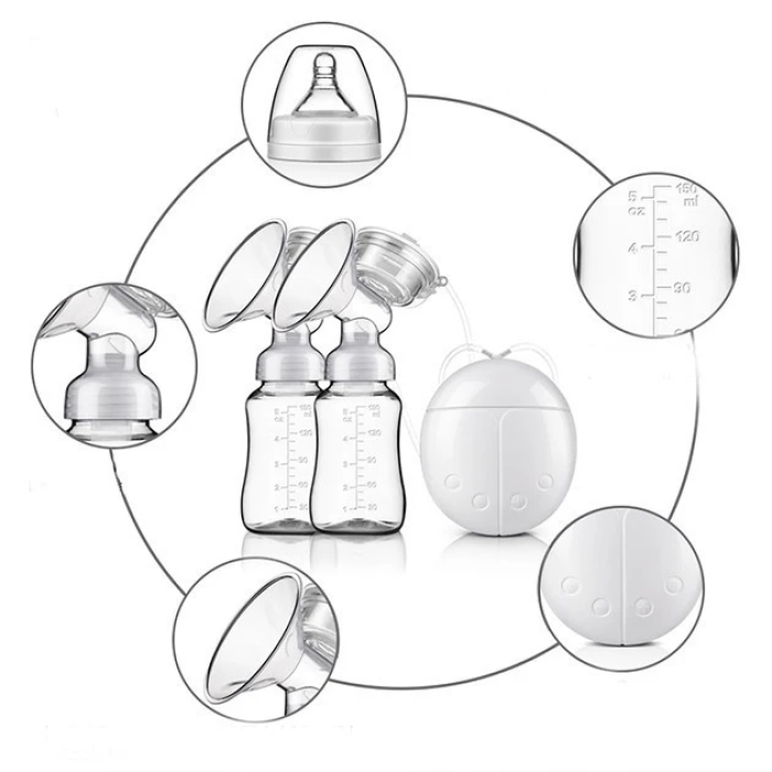 Молоковідсмоктувач електричний подвійний для грудного вигодовування Breast Pump RH228 Model 3 150мл