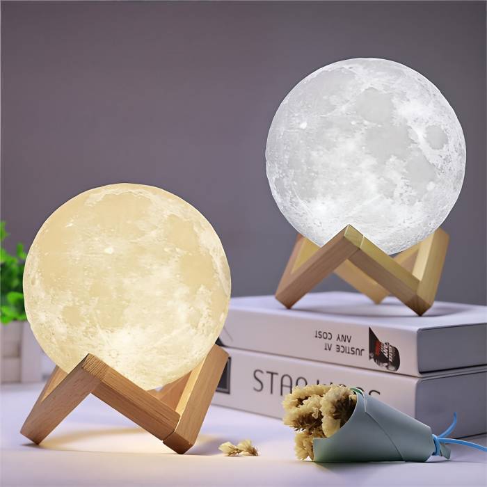Настільний 3D-нічник із теплим/холодним білим світінням Magic Moon