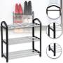 Підлогова пряма полиця-стелаж 3-рівнева для взуття Shoe Rack 45х19х42 см