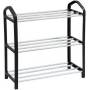Підлогова пряма полиця-стелаж 3-рівнева для взуття Shoe Rack 45х19х42 см
