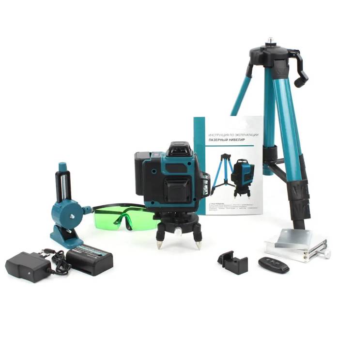 Якісний акумуляторний лазерний рівень SK700GDZ 3D-4D рівень зі штативом Нівелір з 16 променями