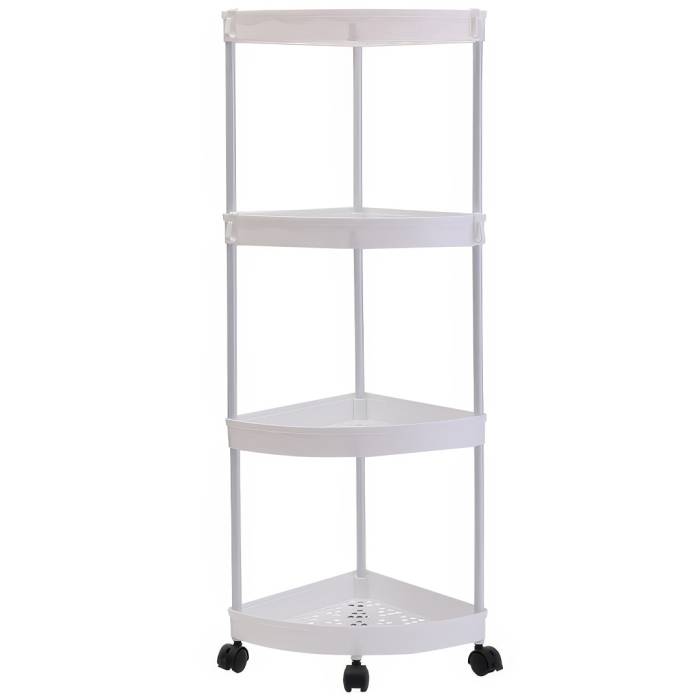 Декоративная угловая полка на четыре яруса для ванной Corner storage rack 88х34х25 см Угловая полка-этажерка