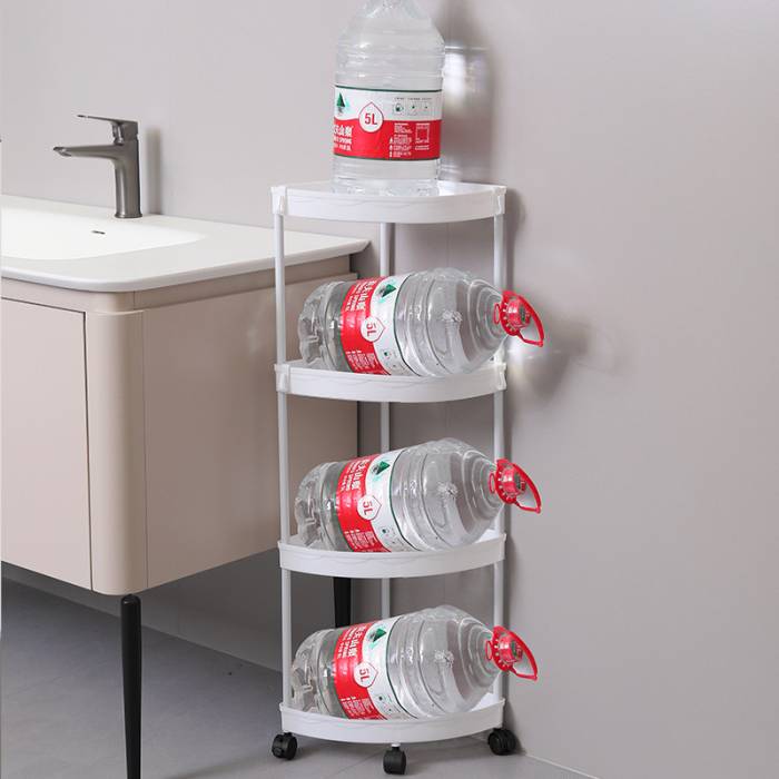 Декоративная угловая полка на четыре яруса для ванной Corner storage rack 88х34х25 см Угловая полка-этажерка