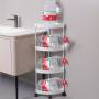 Декоративная угловая полка на четыре яруса для ванной Corner storage rack 88х34х25 см Угловая полка-этажерка