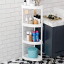 Декоративная угловая полка на четыре яруса для ванной Corner storage rack 88х34х25 см Угловая полка-этажерка