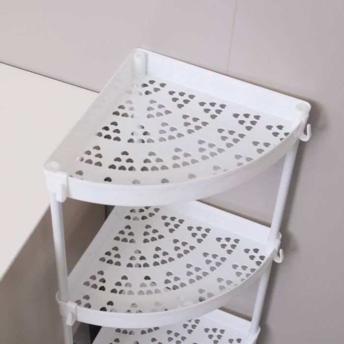 Декоративная угловая полка на четыре яруса для ванной Corner storage rack 88х34х25 см Угловая полка-этажерка