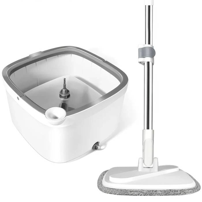 Набір швабра з відром із функцією віджиму для миття підлоги Mop with bucket K10 Автоматичний віджим