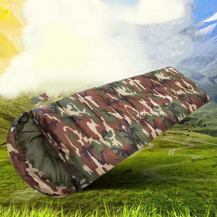 Тактичний утеплений спальний мішок 200x80см ARMY Туристичний спальний мішок з капюшоном