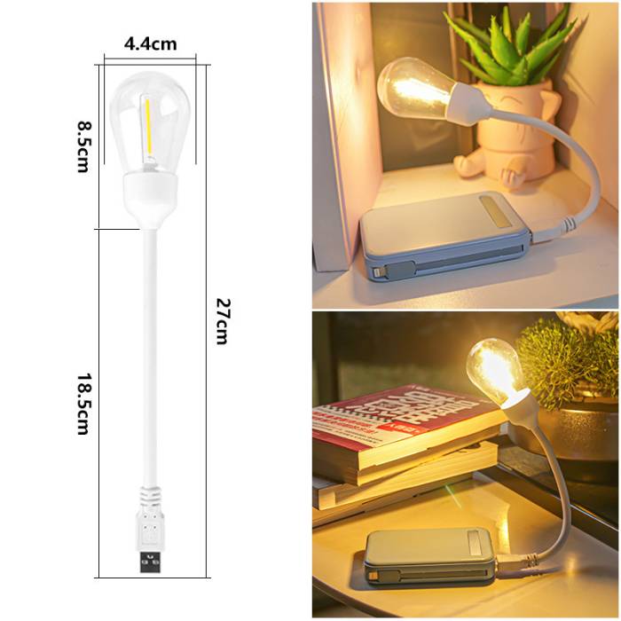 Портативна гнучка USB LED лампа для ноутбука та Power Bank Warm lamp HP-2402 USB лампа для читання