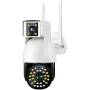 Вулична WiFi камера з двома об'єктивами та датчиком руху Smart Net Camera Портативна IP камера 3Мп