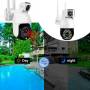 Вулична WiFi камера з двома об'єктивами та датчиком руху Smart Net Camera Портативна IP камера 3Мп