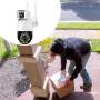 Вулична WiFi камера з двома об'єктивами та датчиком руху Smart Net Camera Портативна IP камера 3Мп