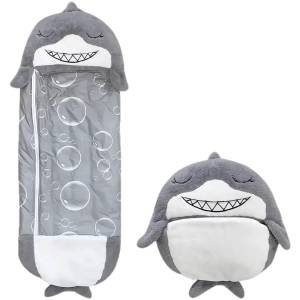 Дитячий спальний мішок-подушка Акула Baby sleeping bag 3 в 1 Іграшка подушка та спальний мішок