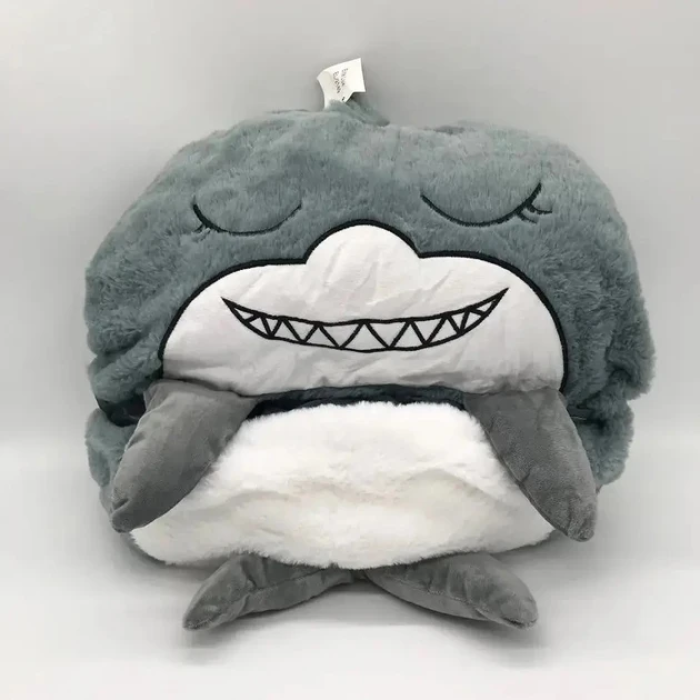 Дитячий спальний мішок-подушка Акула Baby sleeping bag 3 в 1 Іграшка подушка та спальний мішок