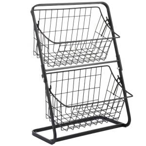 Універсальний металевий органайзер на 2 яруси Storage Rack Кухонний органайзер для речей та продуктів