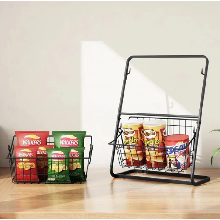 Універсальний металевий органайзер на 2 яруси Storage Rack Кухонний органайзер для речей та продуктів