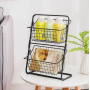 Універсальний металевий органайзер на 2 яруси Storage Rack Кухонний органайзер для речей та продуктів