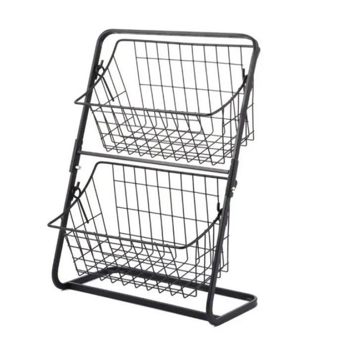 Універсальний металевий органайзер на 2 яруси Storage Rack Кухонний органайзер для речей та продуктів