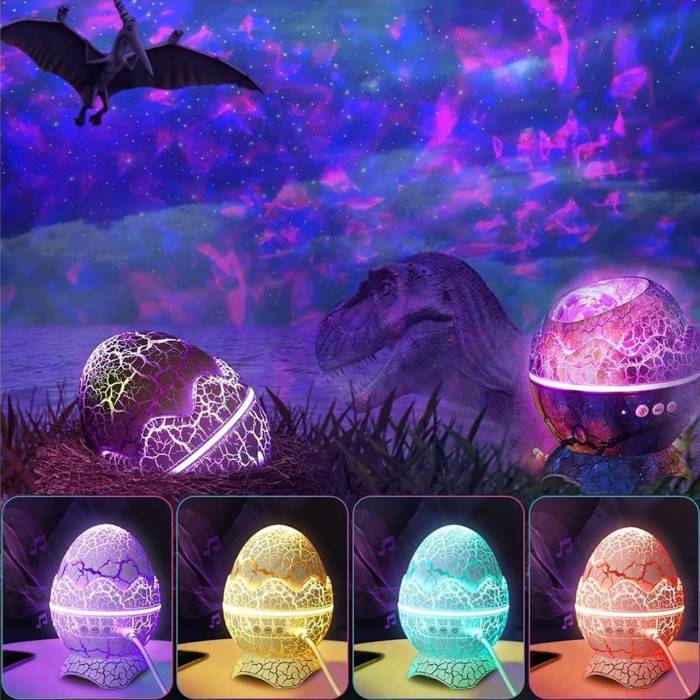 Музичний нічник-проектор зоряного неба з пультом Яйце Динозавра Dinosaur Egg AND LY-664