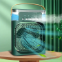 Портативный мини-кондиционер с подсветкой Mini Air Conditioner Вентилятор с увлажнителем воздуха Зеленый