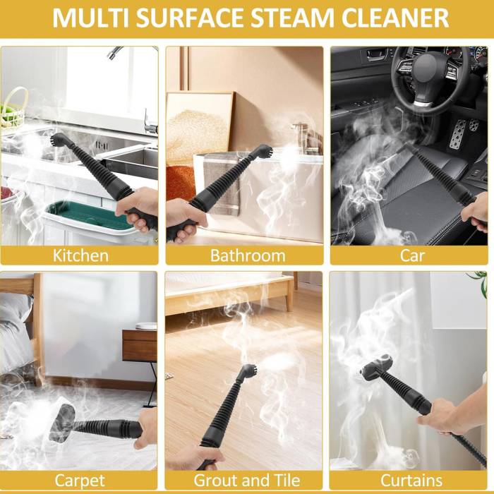Многофункціональний пароочисник з різними насадками Steam Cleaner 350мл 1000Вт Електричний пароочисник