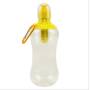 Пластиковая бутылка для воды с фильтром и карабином 550 мл Bottle Спортивная бутылка для воды Желтый