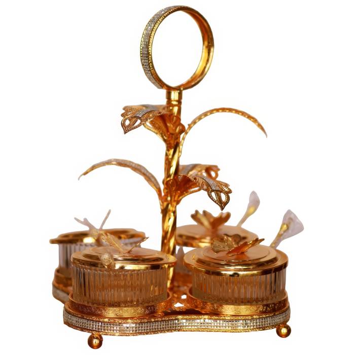 Подставка для десертов с 4 чашами Fruit tray 1399-5 Десертная подставка с красивым дизайном