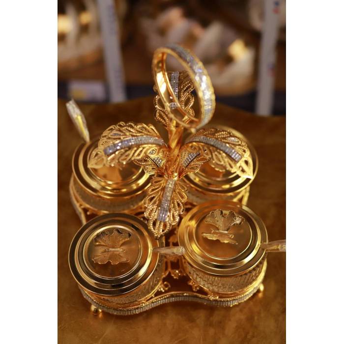 Подставка для десертов с 4 чашами Fruit tray 1399-5 Десертная подставка с красивым дизайном